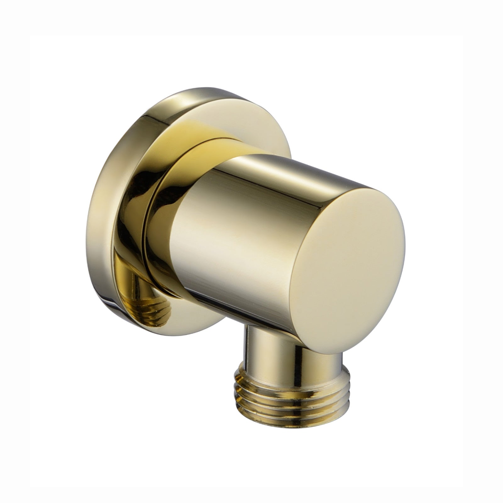 Round shower outlet elbow solid brass - English gold - Showers